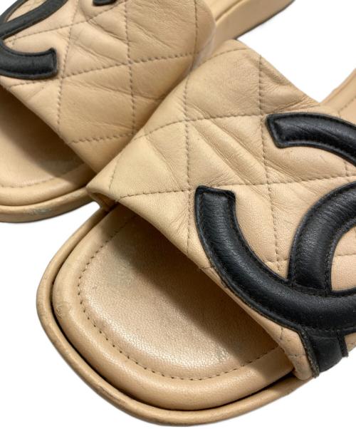 CHANEL（シャネル）CHANEL (シャネル) キルティングサンダル ベージュ サイズ:不明の古着・服飾アイテム