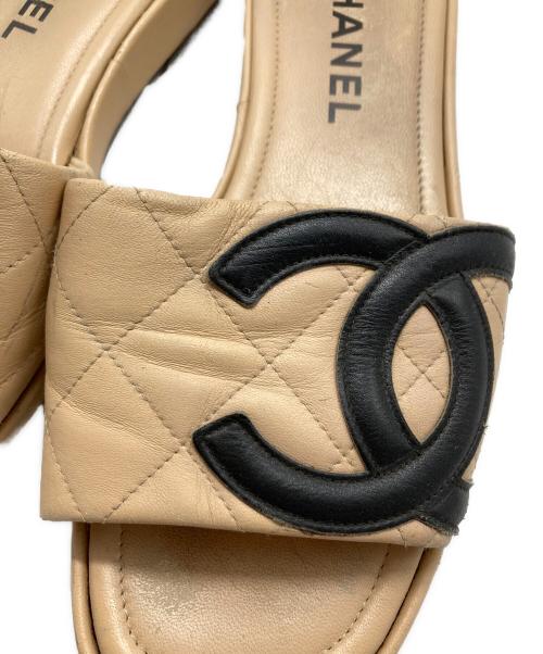 CHANEL（シャネル）CHANEL (シャネル) キルティングサンダル ベージュ サイズ:不明の古着・服飾アイテム