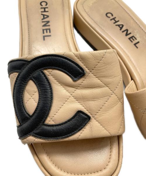 CHANEL（シャネル）CHANEL (シャネル) キルティングサンダル ベージュ サイズ:不明の古着・服飾アイテム