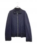 DOLCE & GABBANAドルチェ＆ガッバーナ）の古着「ジップアップジャケット」｜ネイビー×ブラック