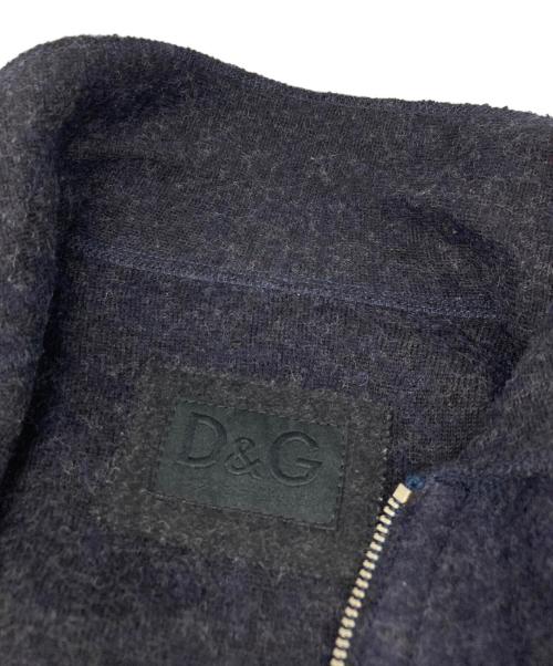 DOLCE & GABBANA（ドルチェ＆ガッバーナ）DOLCE & GABBANA (ドルチェ＆ガッバーナ) ジップアップジャケット ネイビー×ブラック サイズ:46の古着・服飾アイテム