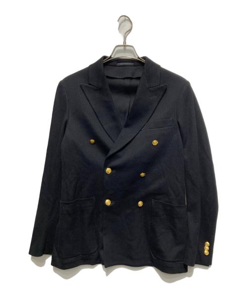 Pilgrim（ピルグリム）Pilgrim (ピルグリム) コットンジャージー ダブル6Bブレザー ブラック サイズ:44の古着・服飾アイテム