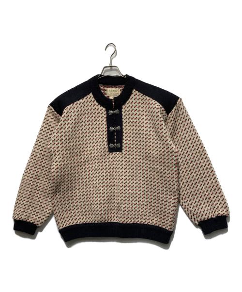 L.L.Bean（エルエルビーン）L.L.Bean (エルエルビーン) バーズアイウールニット ベージュ サイズ:Mの古着・服飾アイテム