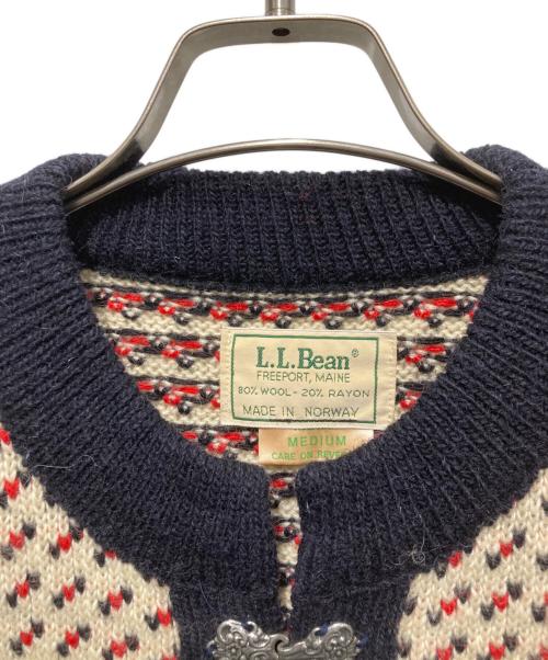 L.L.Bean（エルエルビーン）L.L.Bean (エルエルビーン) バーズアイウールニット ベージュ サイズ:Mの古着・服飾アイテム