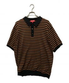 SUPREME（シュプリーム）の古着「Striped Knit Polo/ストライプ ニット ポロ」｜ブラウン×ブラック