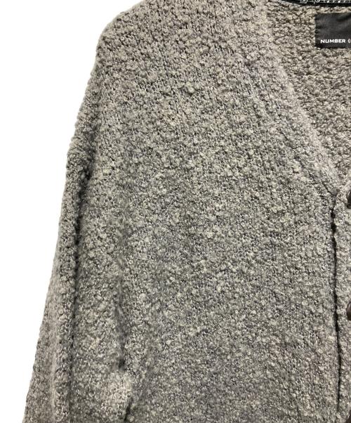 NUMBER (N)INE（ナンバーナイン）NUMBER (N)INE (ナンバーナイン) アルパカ混カーディガン グレー サイズ:2の古着・服飾アイテム
