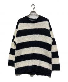 NUMBER (N)INE（ナンバーナイン）の古着「アルパカ混ボーダーニット」｜ブラック×ホワイト