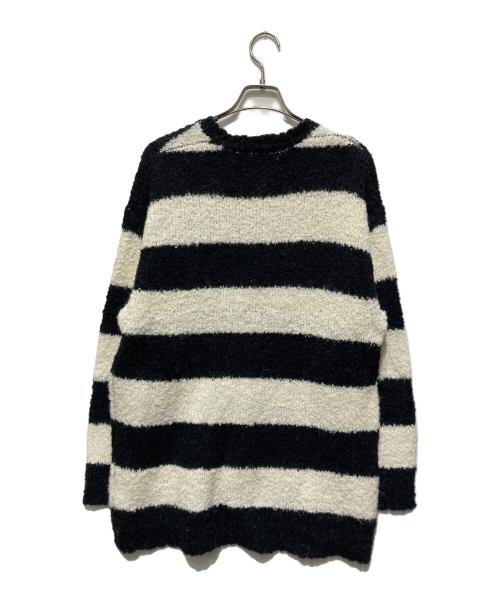 NUMBER (N)INE（ナンバーナイン）NUMBER (N)INE (ナンバーナイン) アルパカ混ボーダーニット ブラック×ホワイト サイズ:2の古着・服飾アイテム