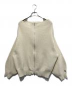 CAPRICIEUX LE'MAGEカプリシューレマージュ）の古着「Wジップボートネックニット」｜アイボリー