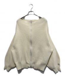 CAPRICIEUX LE'MAGE（カプリシューレマージュ）の古着「Wジップボートネックニット」｜アイボリー