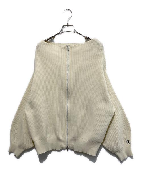 CAPRICIEUX LE'MAGE（カプリシューレマージュ）CAPRICIEUX LE'MAGE (カプリシューレマージュ) Wジップボートネックニット アイボリー サイズ:Freeの古着・服飾アイテム