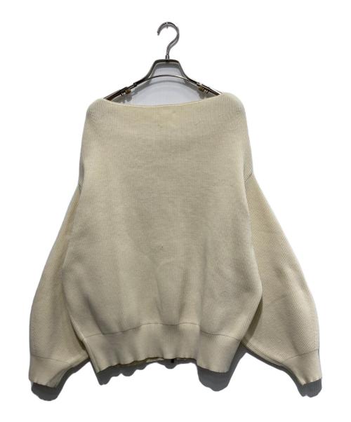 CAPRICIEUX LE'MAGE（カプリシューレマージュ）CAPRICIEUX LE'MAGE (カプリシューレマージュ) Wジップボートネックニット アイボリー サイズ:Freeの古着・服飾アイテム