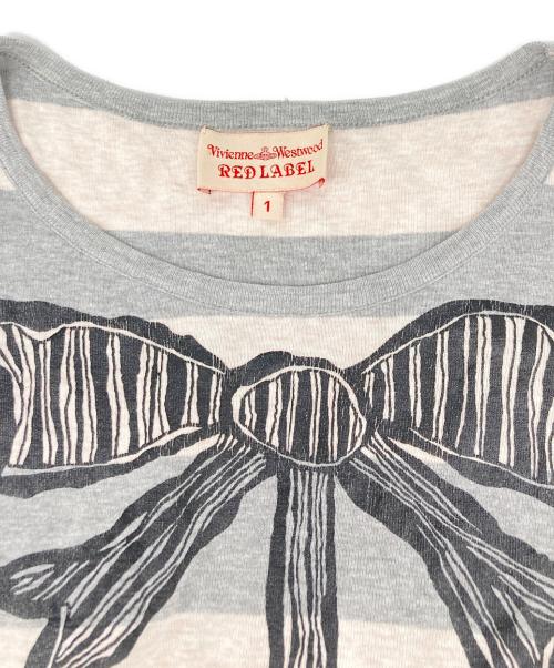 Vivienne Westwood RED LABEL（ヴィヴィアンウエストウッドレッドレーベル）Vivienne Westwood RED LABEL (ヴィヴィアンウエストウッドレッドレーベル) オーブプリントカットソー グレー×ベージュ サイズ:1の古着・服飾アイテム