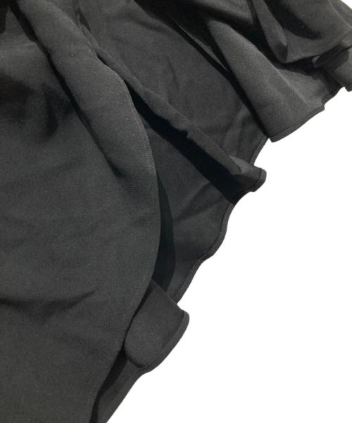 Arobe（アローブ）Arobe (アローブ) パール付フリルワンピース ブラック サイズ:2の古着・服飾アイテム