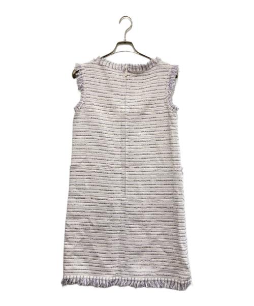 Rene（ルネ）Rene (ルネ) ツイードノースリーブワンピース パープル サイズ:36の古着・服飾アイテム