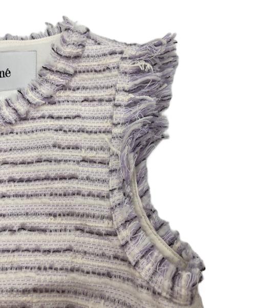 Rene（ルネ）Rene (ルネ) ツイードノースリーブワンピース パープル サイズ:36の古着・服飾アイテム