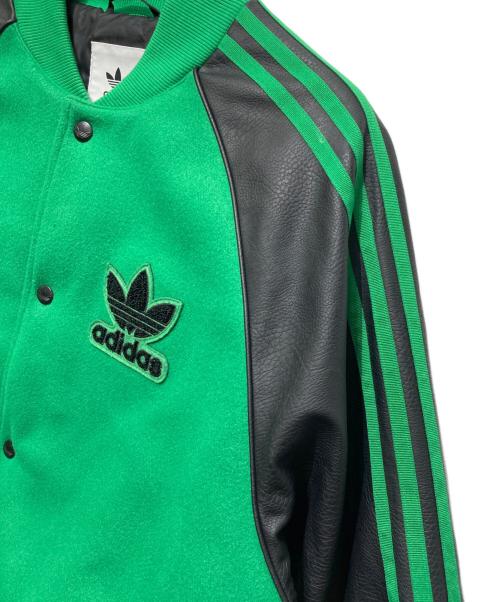 adidas（アディダス）adidas (アディダス) SSTボンバージャケット ブラック×グリーン サイズ:Lの古着・服飾アイテム