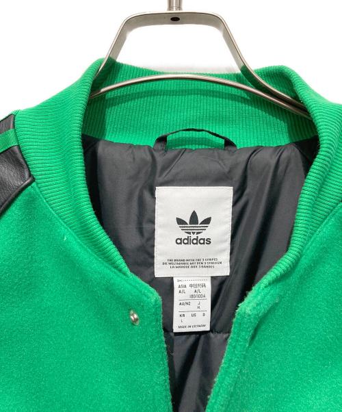adidas（アディダス）adidas (アディダス) SSTボンバージャケット ブラック×グリーン サイズ:Lの古着・服飾アイテム