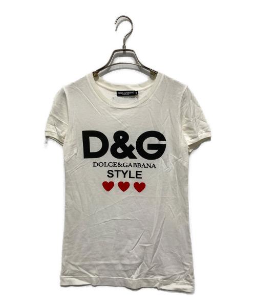 DOLCE & GABBANA（ドルチェ＆ガッバーナ）DOLCE & GABBANA (ドルチェ＆ガッバーナ) 半袖カットソー ホワイト サイズ:36の古着・服飾アイテム