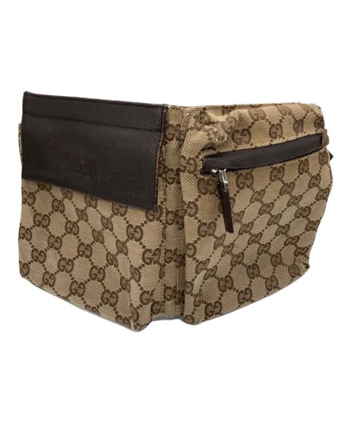 GUCCI（グッチ）GUCCI (グッチ) ウエストポーチ ブラウンの古着・服飾アイテム