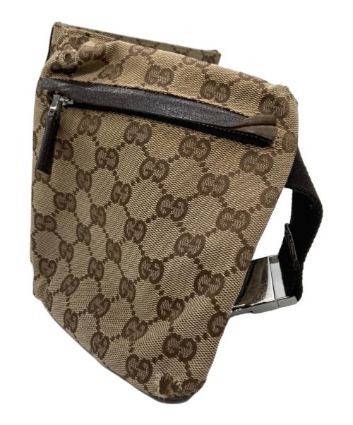 GUCCI（グッチ）GUCCI (グッチ) ウエストポーチ ブラウンの古着・服飾アイテム