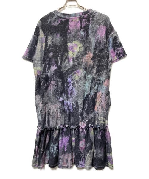 kawakey（カワキィ）kawakey (カワキィ) 半袖ワンピース パープル×ブラック サイズ:不明の古着・服飾アイテム