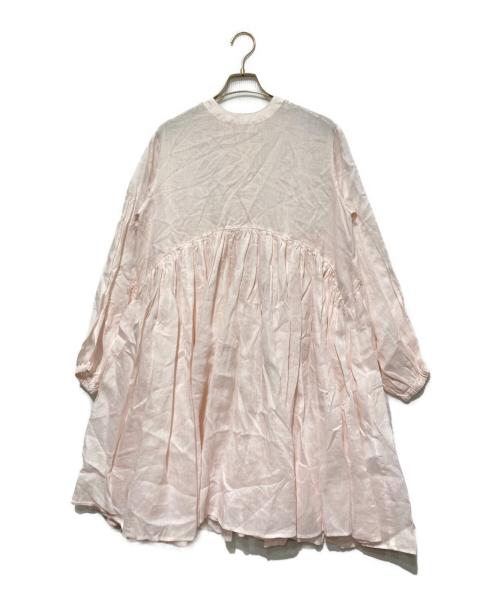 BEARDSLEY（ビアズリー）BEARDSLEY (ビアズリー) リネンギャザーチュニック ピンク サイズ:Free 未使用品の古着・服飾アイテム