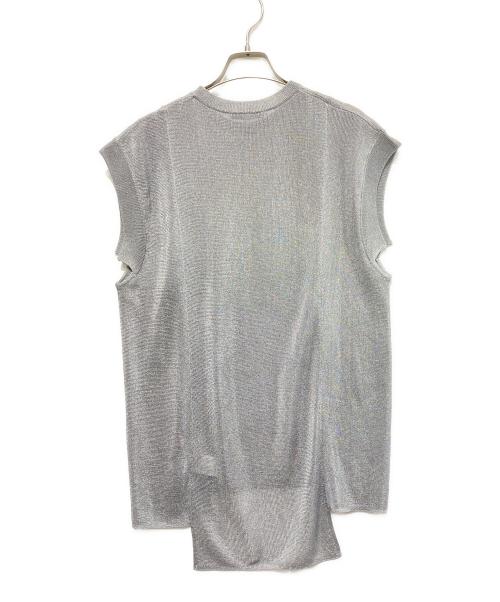 UN3D.（アンスリード）UN3D. (アンスリード) SHEER SLEEVELESS KT TOP グレー サイズ:FREEの古着・服飾アイテム