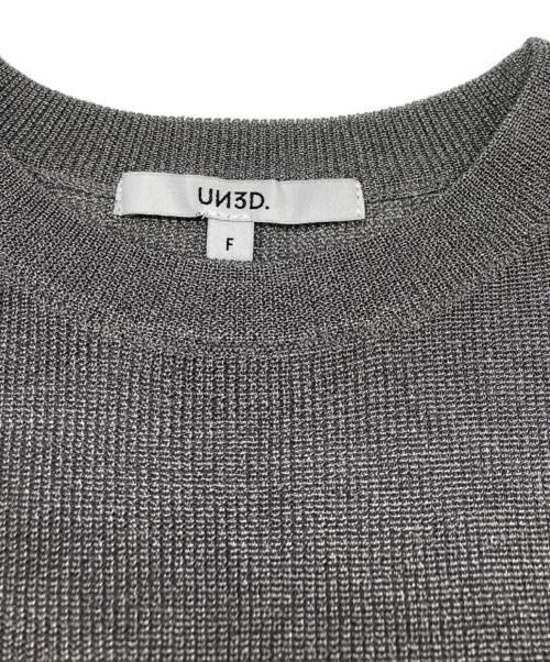 UN3D.（アンスリード）UN3D. (アンスリード) SHEER SLEEVELESS KT TOP グレー サイズ:FREEの古着・服飾アイテム