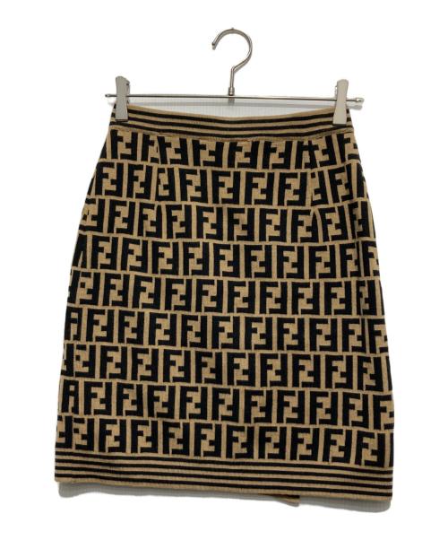 FENDI（フェンディ）FENDI (フェンディ) ズッカ柄スカート ブラウン サイズ:UK40の古着・服飾アイテム