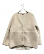 MICA&DEALマイカアンドディール）の古着「リバーシブルノーカラーボアコート」｜ホワイト