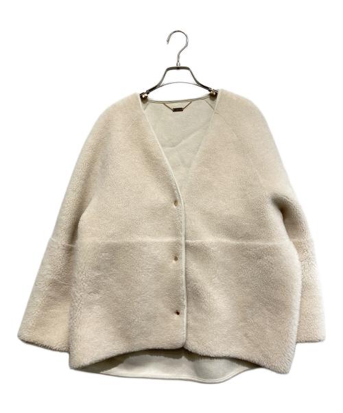 MICA&DEAL（マイカアンドディール）MICA&DEAL (マイカアンドディール) リバーシブルノーカラーボアコート ホワイト サイズ:-の古着・服飾アイテム