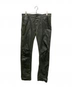 ）の古着「コーティング デニムパンツ」｜オリーブ