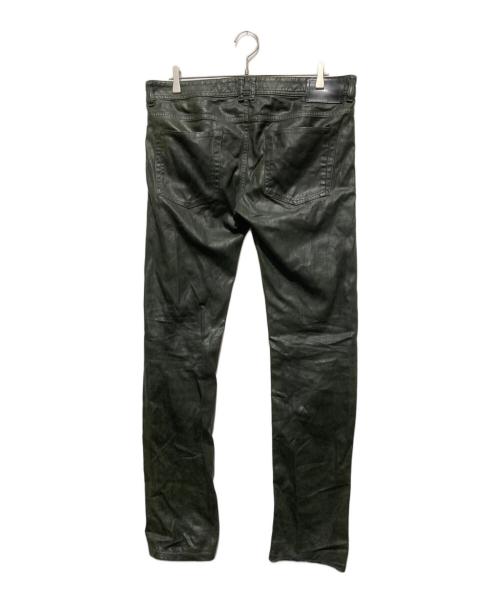 DIESEL Black Gold（ディーゼル ブラック ゴールド）DIESEL Black Gold (ディーゼル ブラック ゴールド) コーティング デニムパンツ オリーブ サイズ:81の古着・服飾アイテム