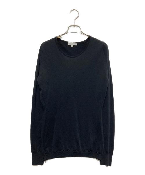 JOHN SMEDLEY（ジョンスメドレー）JOHN SMEDLEY (ジョンスメドレー) クルーネックニット ブラック サイズ:Mの古着・服飾アイテム