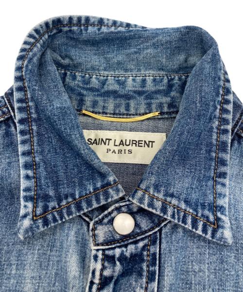Saint Laurent Paris（サンローランパリ）Saint Laurent Paris (サンローランパリ) ウエスタンデニムシャツ インディゴ サイズ:Sの古着・服飾アイテム