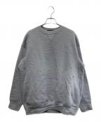 DRAWERドゥロワー）の古着「コットンカシミヤ裏毛クルーネックプルオーバー」｜グレー