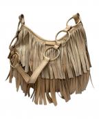 Yves Saint Laurentイヴサンローラン）の古着「フリンジスウェードバッグ」｜ベージュ