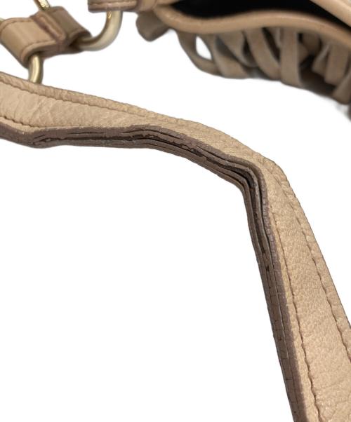 Yves Saint Laurent（イヴサンローラン）Yves Saint Laurent (イヴサンローラン) フリンジスウェードバッグ ベージュの古着・服飾アイテム