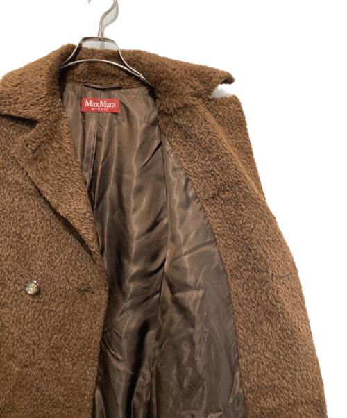 Max Mara Studio（マックスマーラ ストゥディオ）MAX MARA STUDIO (マックスマーラ ストゥディオ) アルパカウールシャギーコート ブラウン サイズ:42の古着・服飾アイテム