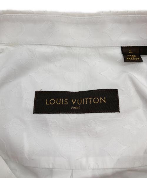 LOUIS VUITTON（ルイ ヴィトン）LOUIS VUITTON (ルイ ヴィトン) ジャガードモノグラム長袖シャツ ホワイト サイズ:Lの古着・服飾アイテム