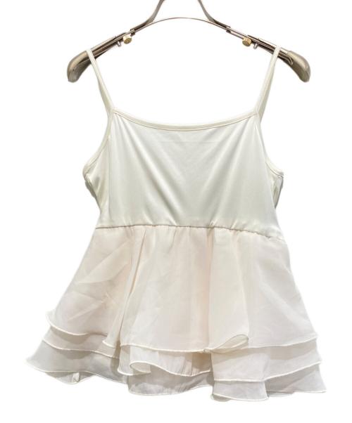 COCODEAL（ココディール）COCODEAL (ココディール) ペプラムブラウスレイヤードニット ホワイト サイズ:Mの古着・服飾アイテム