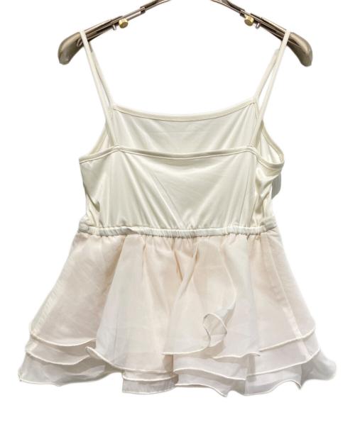 COCODEAL（ココディール）COCODEAL (ココディール) ペプラムブラウスレイヤードニット ホワイト サイズ:Mの古着・服飾アイテム