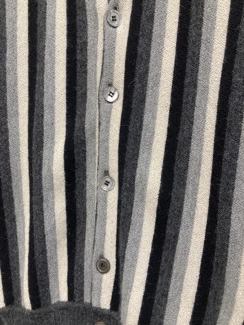RAffa MOLINA（ラファモリーナ）RAffa MOLINA (ラファモリーナ) ストライプカーディガン ホワイト×ブラック サイズ:Mの古着・服飾アイテム
