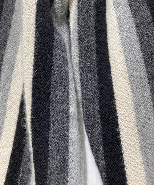 RAffa MOLINA（ラファモリーナ）RAffa MOLINA (ラファモリーナ) ストライプカーディガン ホワイト×ブラック サイズ:Mの古着・服飾アイテム
