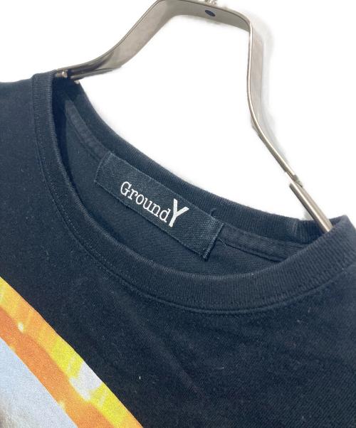 GROUND Y（グラウンドワイ）GROUND Y (グラウンドワイ) プリントTシャツ ブラック サイズ:4の古着・服飾アイテム