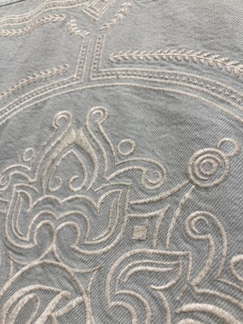 KITH（キス）KITH (キス) Raw Hem Denim Apollo Shirt ブルー サイズ:Lの古着・服飾アイテム