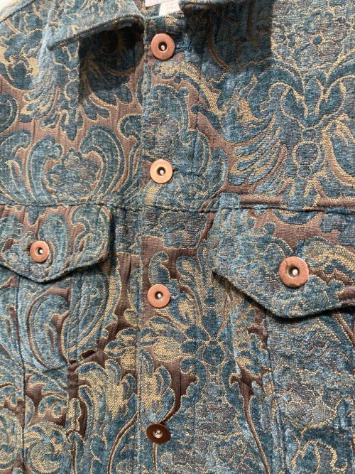 MONITALY（モニタリー）MONITALY (モニタリー) ゴブランジャケット グリーン×ブラウン サイズ:Mの古着・服飾アイテム