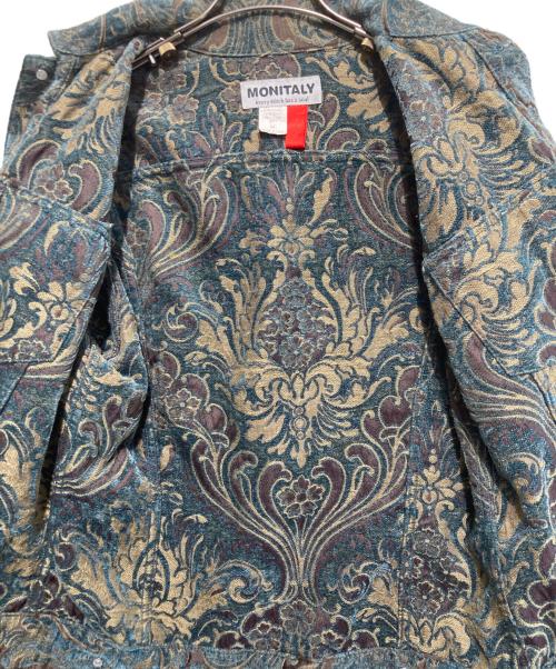 MONITALY（モニタリー）MONITALY (モニタリー) ゴブランジャケット グリーン×ブラウン サイズ:Mの古着・服飾アイテム