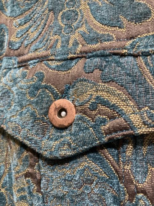 MONITALY（モニタリー）MONITALY (モニタリー) ゴブランジャケット グリーン×ブラウン サイズ:Mの古着・服飾アイテム